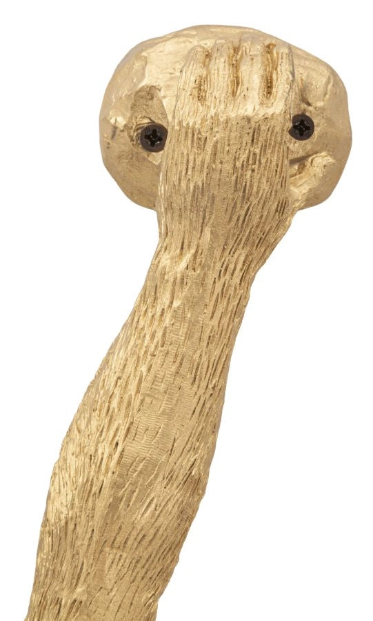 Lampada da Muro Monkey Oro 32x32x64 cm in Resina Oro
