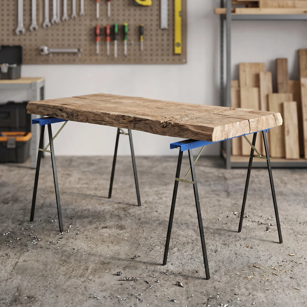 Cavalletto da falegname pieghevole ¨C Minimal ¨C Blu e Nero