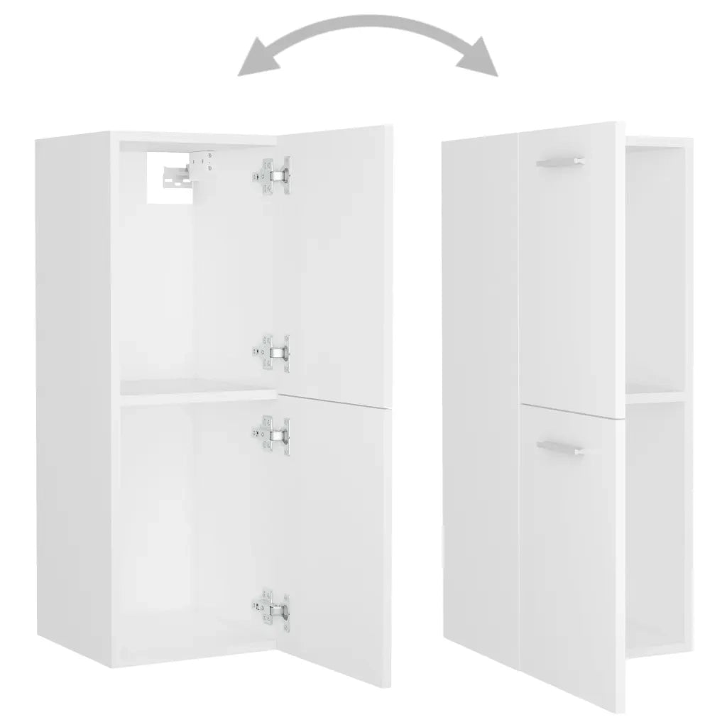 Set Mobili da Bagno | Armadio da bagno Bianco in Truciolato