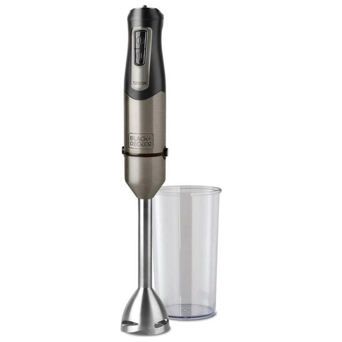 Black & Decker BXHB1200E 1 L Frullatore ad immersione 1200 W Nero, Acciaio inox