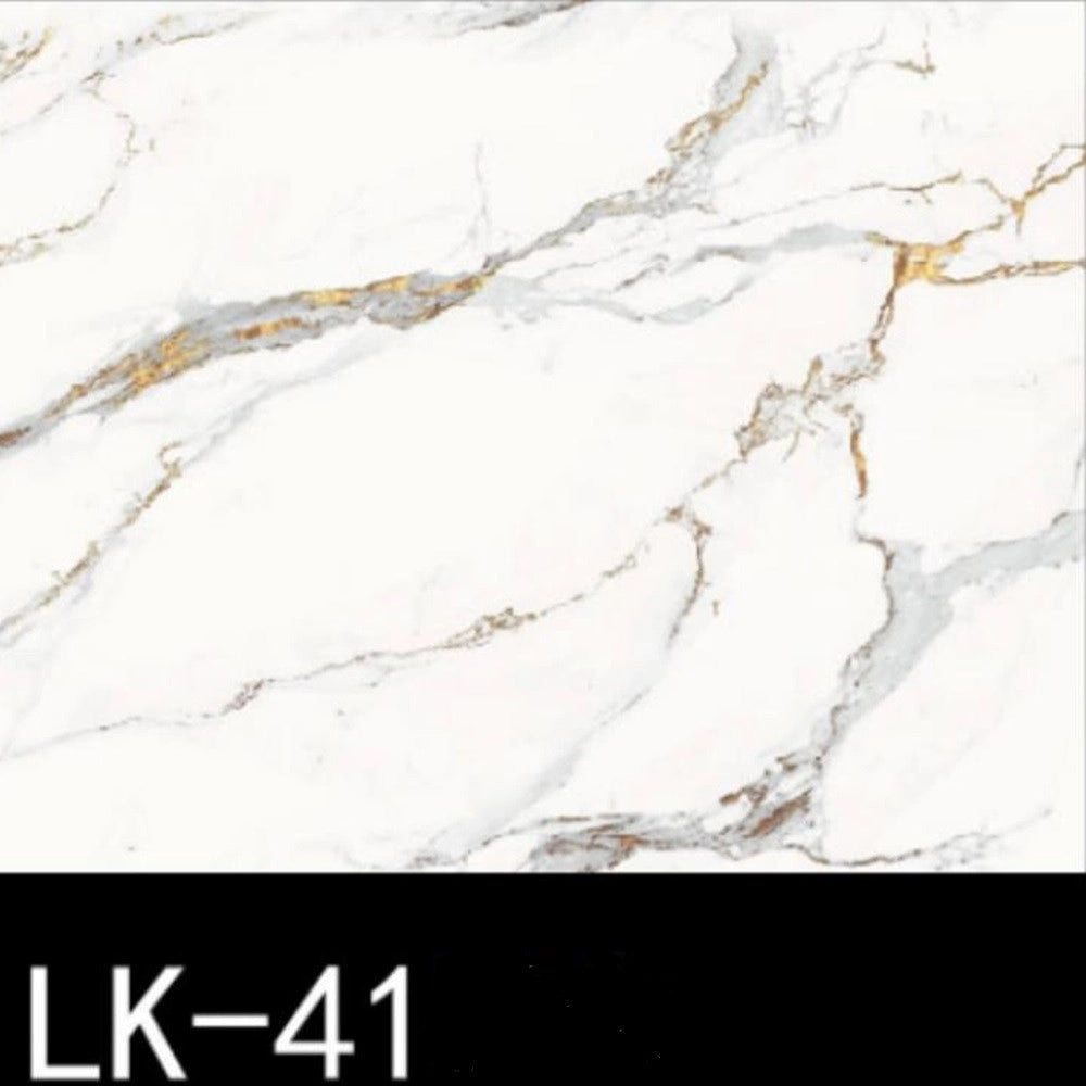 Trade Shop - Pannello Adesivo Effetto Marmo Bianco Venato Oro 120x300 Cm Pareti Paraschizzi Stanza -