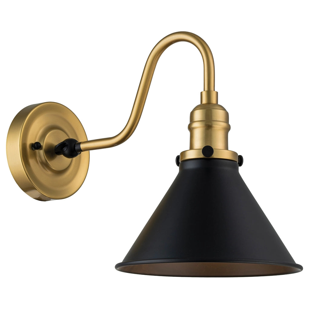 Applique Provence industrial ottone/nero E27 Elstead