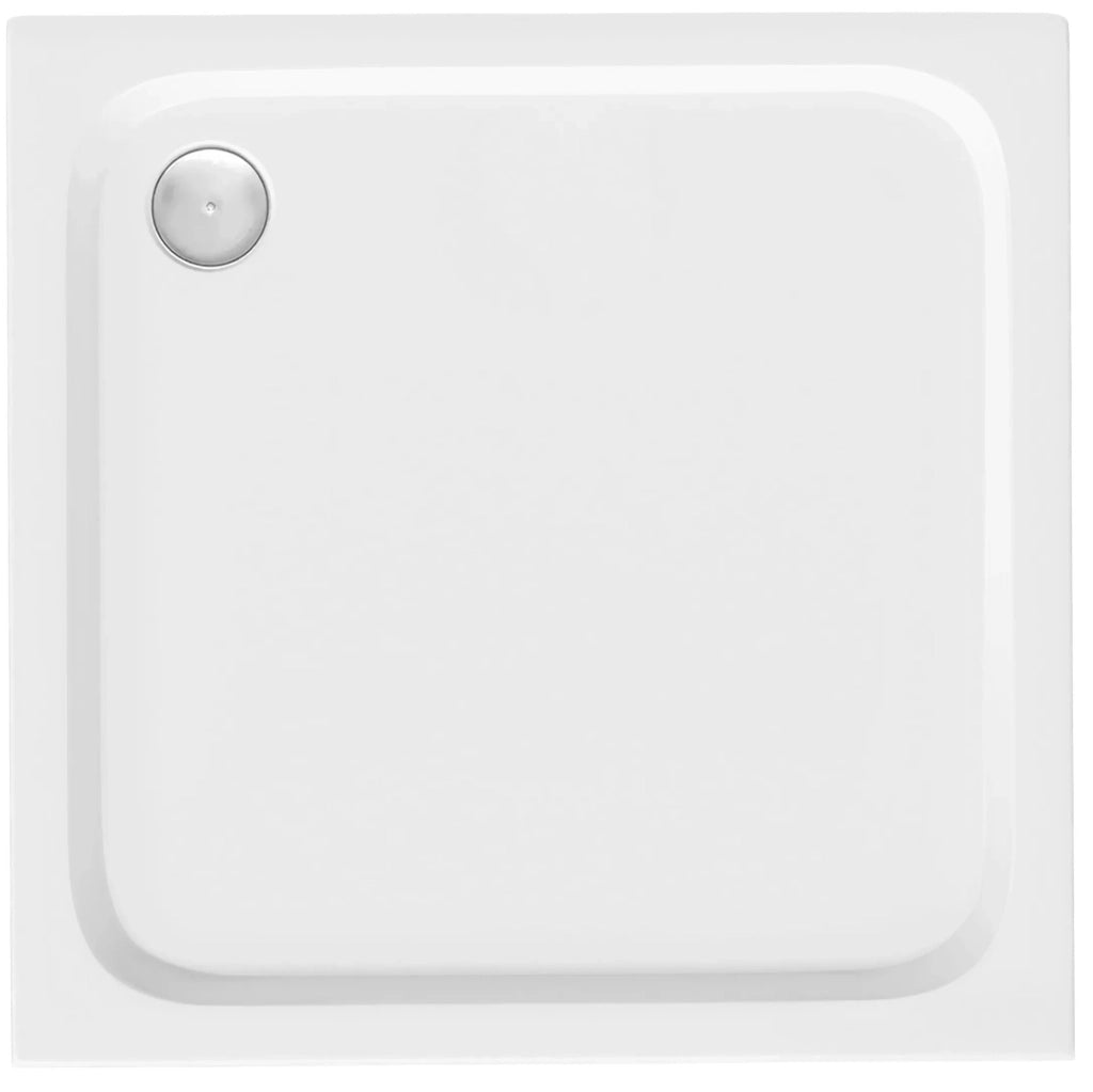 Piatto Doccia Acrilico Rea Belmond White 90x90 Copertura cromo