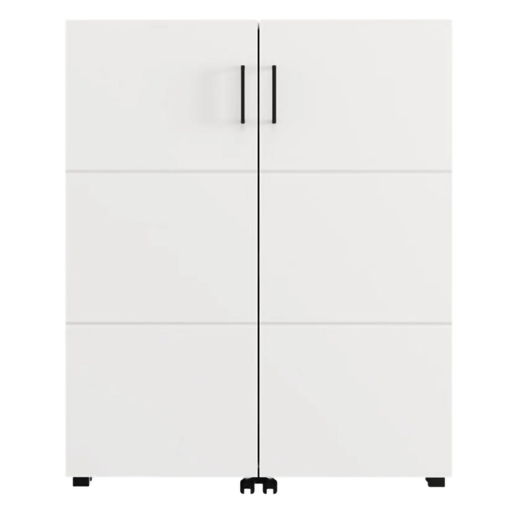 Mobile Portascarpe Ystad, Scarpiera 9 Ripiani, 92x33x113h cm Bianco Opaco
