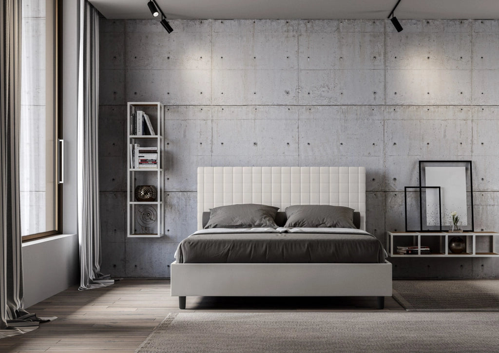 Letto Matrimoniale Large 170x190 cm Senza Rete Sunny Bianco