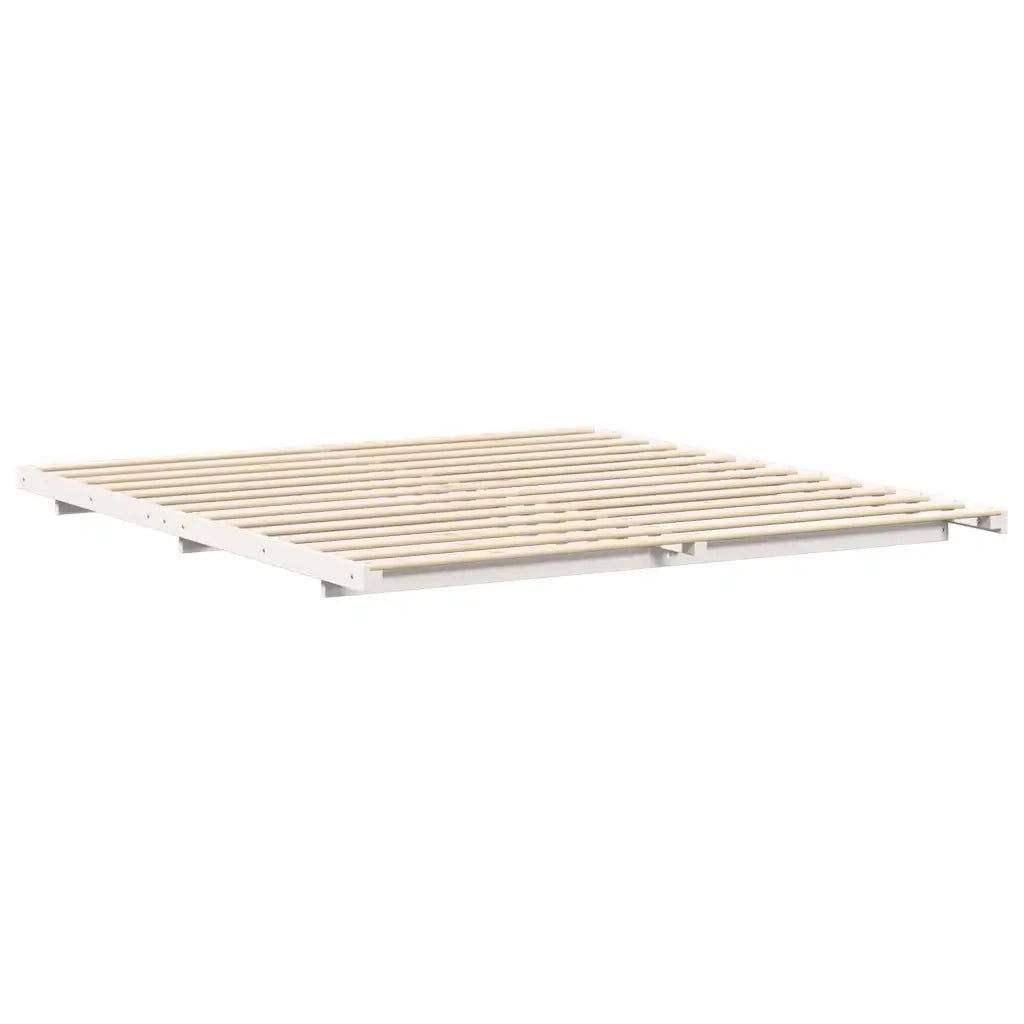 Struttura letto a terra Bianco 180 x 210 cm