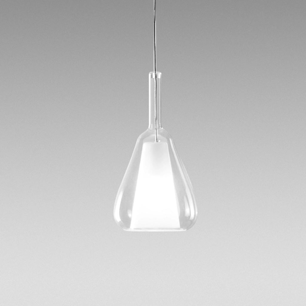 Lampada a sospensione OFELIA S/11 - Vetro borosilicato Trasparente, portalampade E27, cavo 3 metri, IP20, Classe I - Gealuce