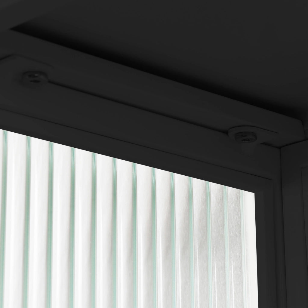 Mobiletto pensile 60x23x78 cm con 2 ante in vetro scanalato; ripiano e porta asciugamani nero HOMVRA