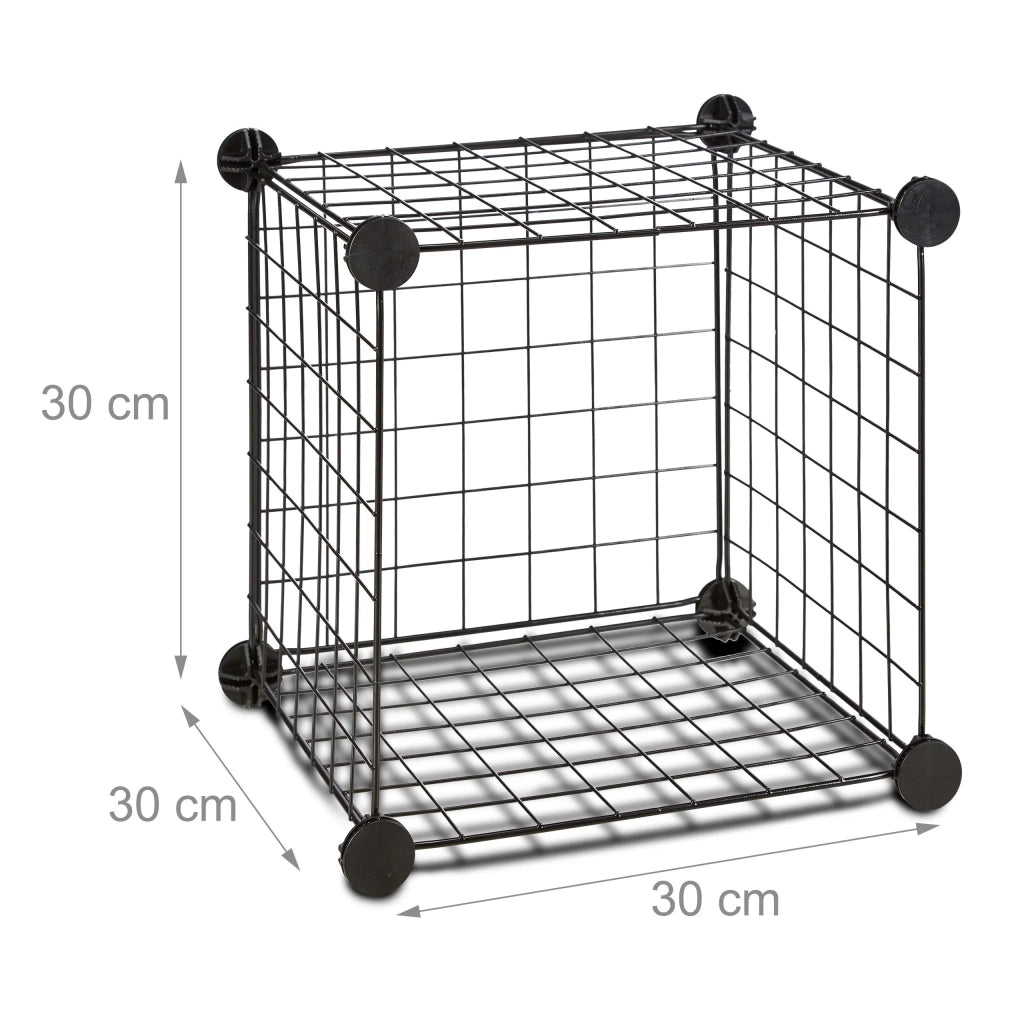 Scaffale modulare in stile industriale per libreria 96 x 96 x 32 cm in metallo nero 13_0005463