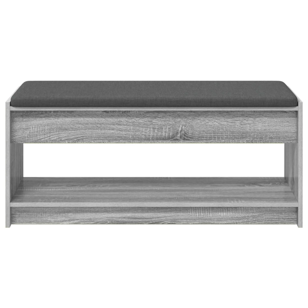 Panca per ingresso con cuscino Sonoma grigia 103 x 38 x 45 cm