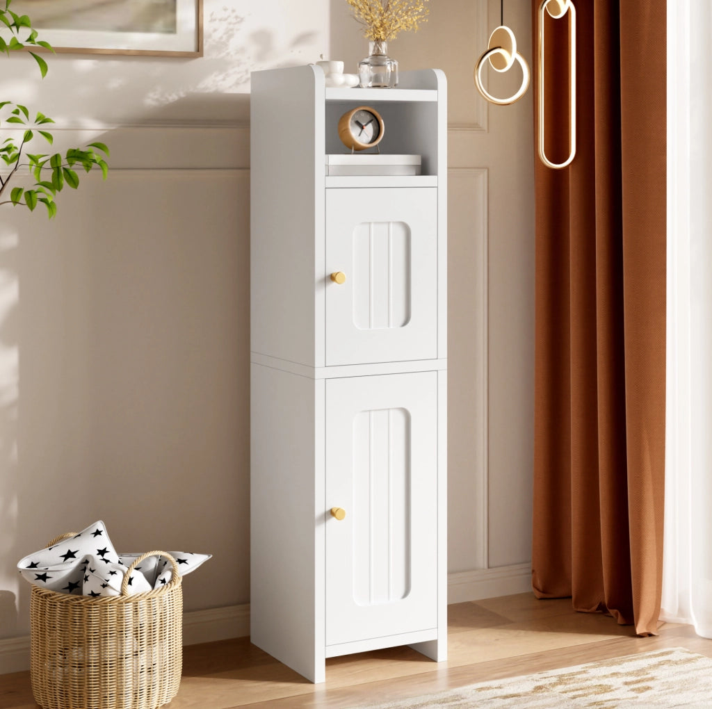 ARMADIO MULTIUSO 20x20x80 cm Truciolare Bianco con ripiano regolabile