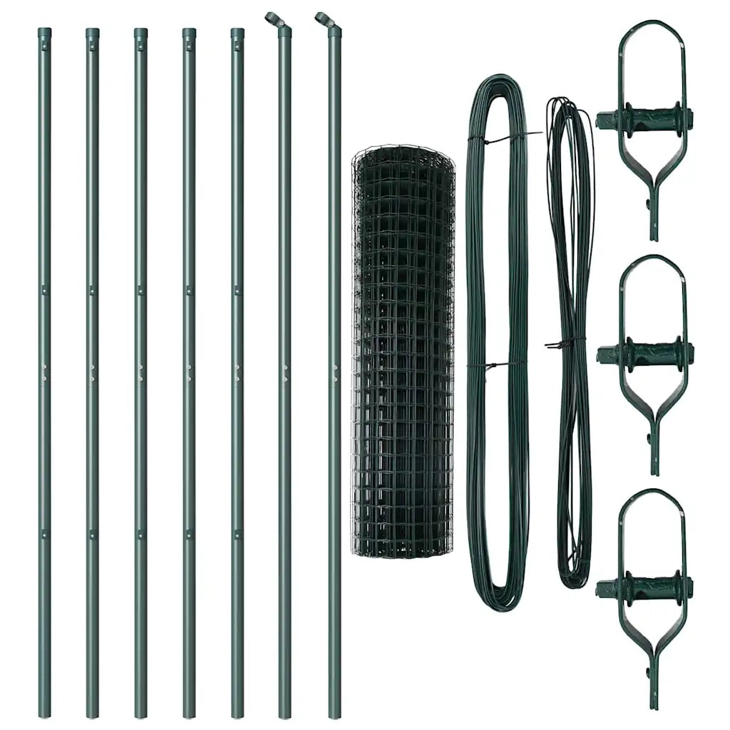 Recinzione da Giardino | Recinzione con Posto Verde 1 x 10 m Acciaio