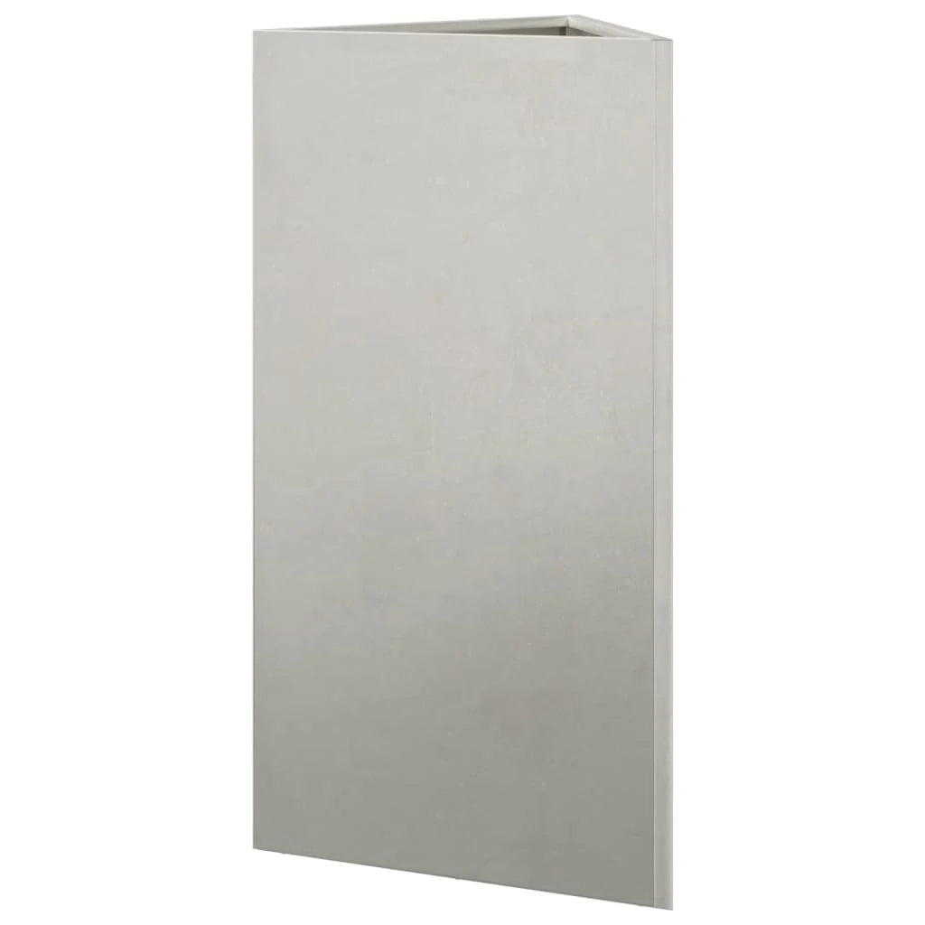 Fioriera rialzata triangolare per piante fiori e patio/giardino 40 x 34,5 x 70 cm acciaio inox argento 02_0038813