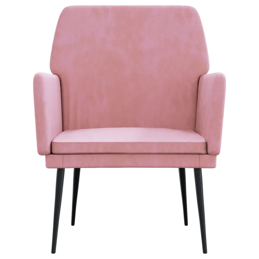 Poltrona | Sedia Relax Rosa 62x79x79 cm Velluto