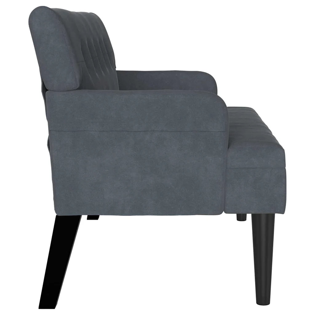 Panca Chesterfield Grigio scuro 112 x 65,5 x 75 cm Velluto 42019287