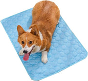 Matte Estivo per Cani e Gatti - Raffreddante - Facile da Pulire - Antiscivolo - Protezione per Divani e Letti - Illuminazione Raffreddante per Animali Domestici - L - Blu