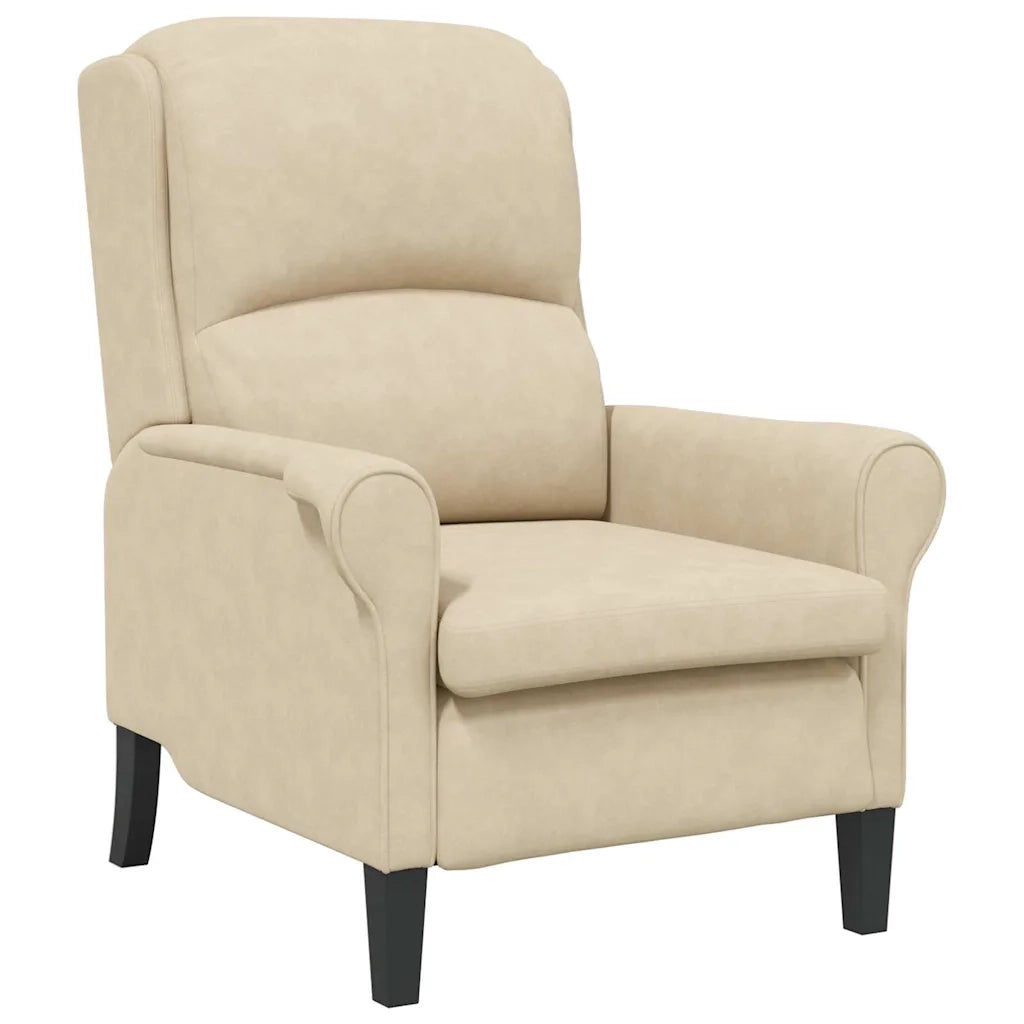 Poltrona | Sedia Relax Crema 76 x 94 x 102 cm Microfibra