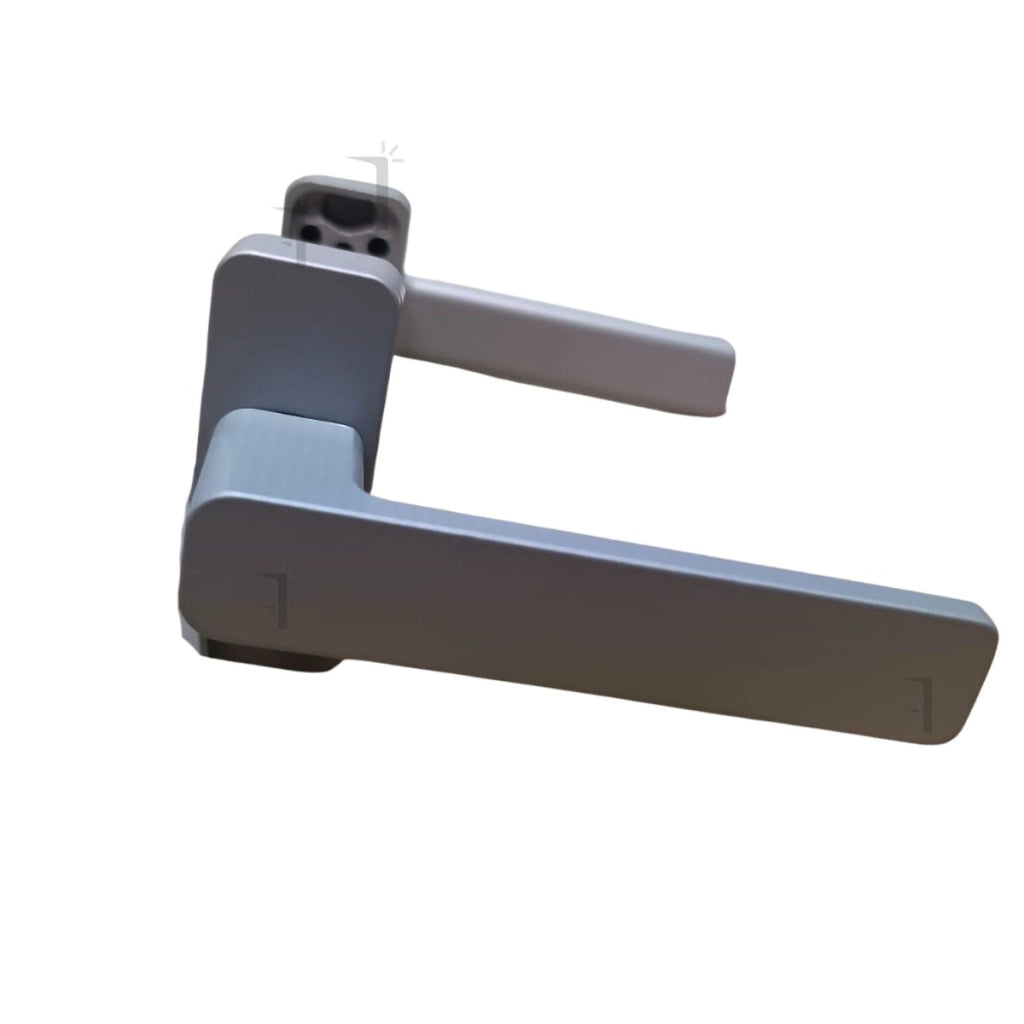 Doppia maniglia per porte in alluminio universale squadrata Colore: Nero 9005