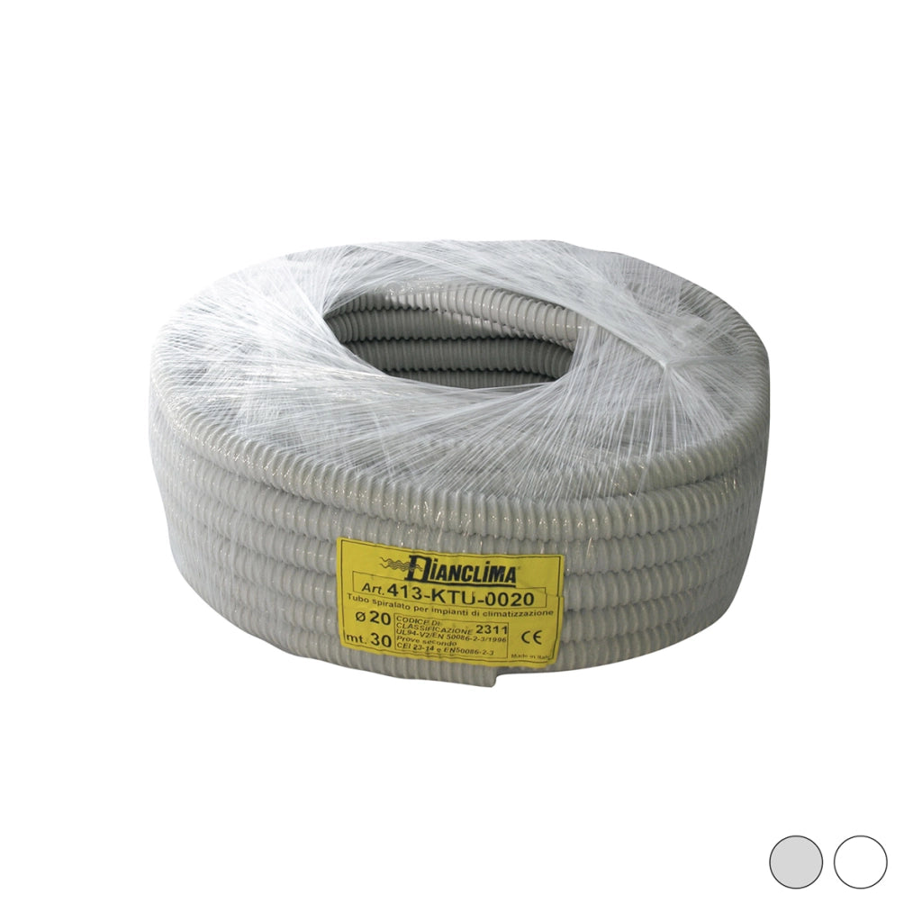 TUBO SPIRALATO PER IMPIANTI DI CLIMATIZZAZIONE- Grigio - Diam. 16- DC- metri 30