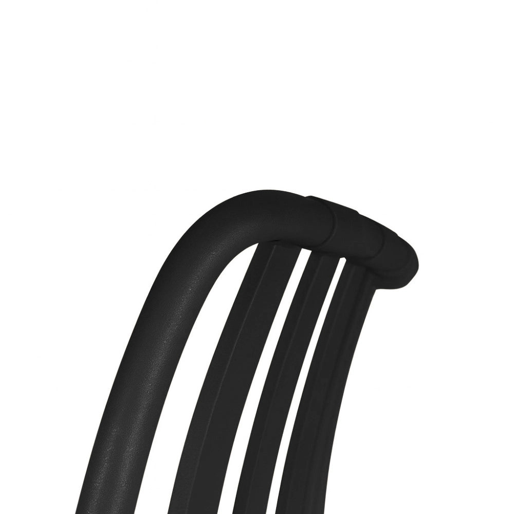 Sedia da esterno Iside in plastica resistente, modello comfort premium nera x4