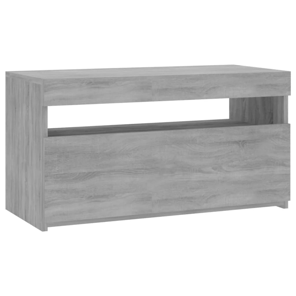 Mobile TV multimediale mensola TV credenza mobile TV sala da pranzo soggiorno camera da letto con luci LED Sonoma 75 x 35 x 40 cm grigio 02_0026828