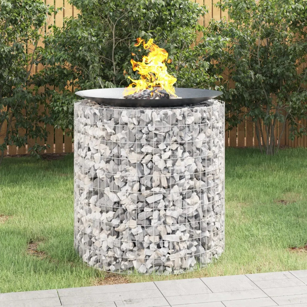 Caminetto a Gabbione Ø 100 cm Ferro Zincato 153561