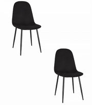 Sedia VALORA COMO - Velluto nero ergonomico x 2