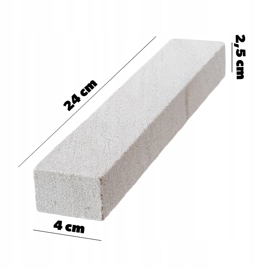 Pietra per affilare KADAX, rettangolare, 24,5x4 cm, per coltelli da cucina.