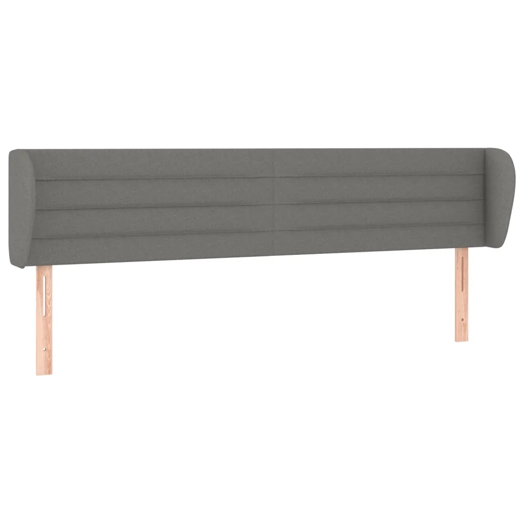 Testiera ad Orecchio Grigio Scuro 203x23x78/88 cm in Tessuto 3117307