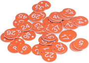 Etichette ronde numerate da 50 - Material ABS - Etichette con fori e numeri gravi - Utilizzo per apiari e allevamento