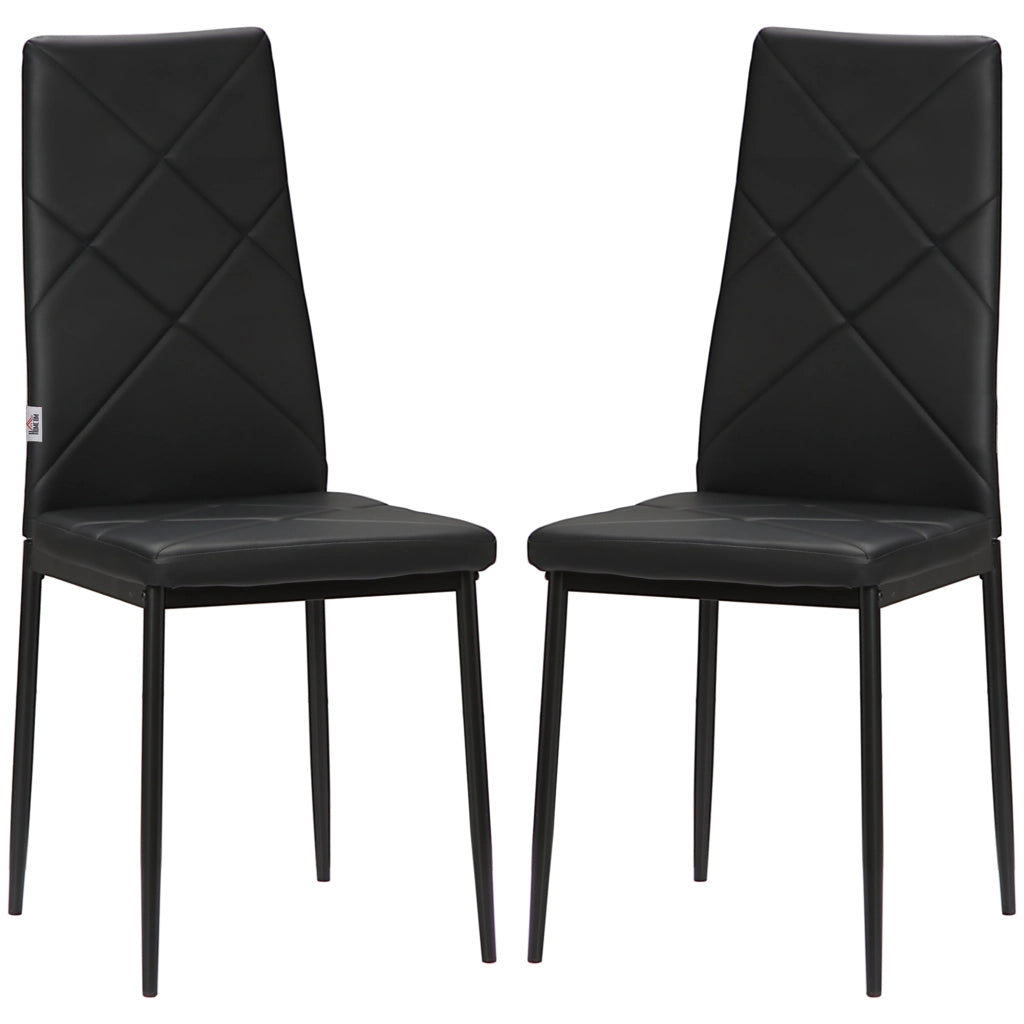 Sgabelli da pranzo con schienale alto ¨C Minimal ¨C nero