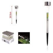 Trade Shop - Set 12 Pz Lampada Solare Led Decoro Giardino 36.5 Cm A Picchetto Silver 2002987 -