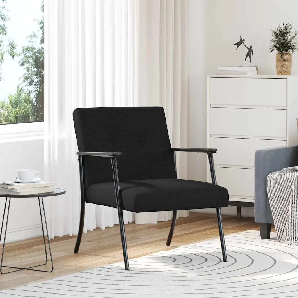 Poltrona | Sedia Relax Nero Tessuto