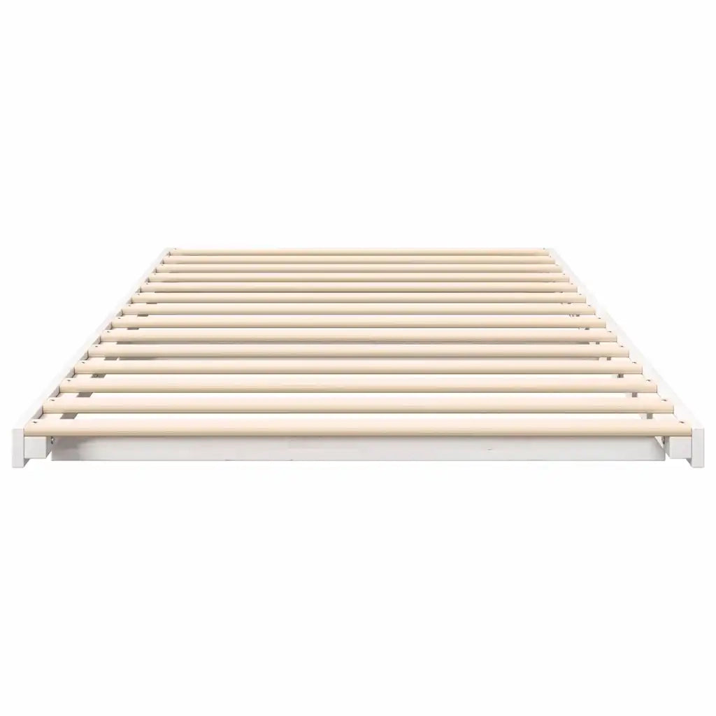Struttura del letto-Giroletto-Rete del Letto Bianco 100 x 200 cm Pino massello 799609