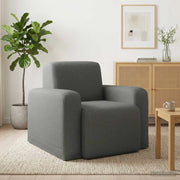 Poltrona Grigio Scuro Tessuto 42042417
