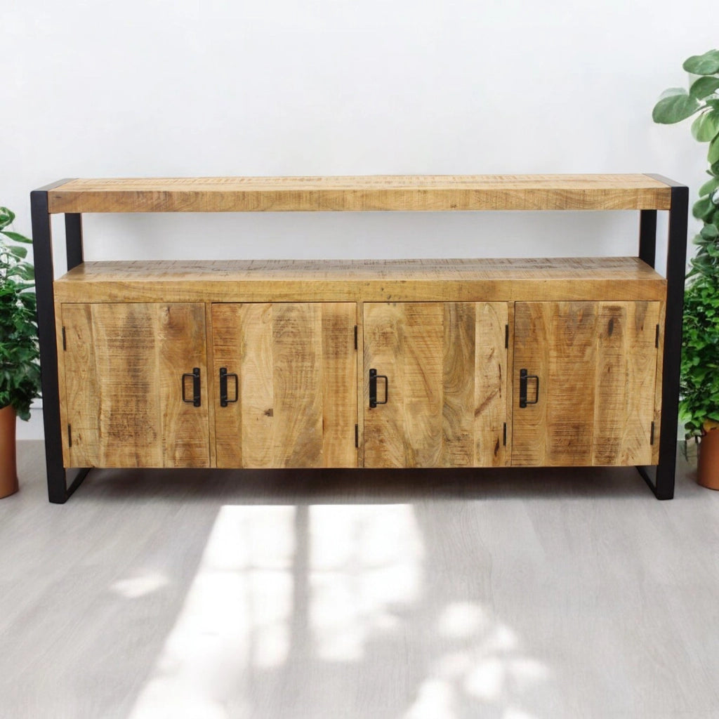 Porta TV in legno 4 ante - EUDORA