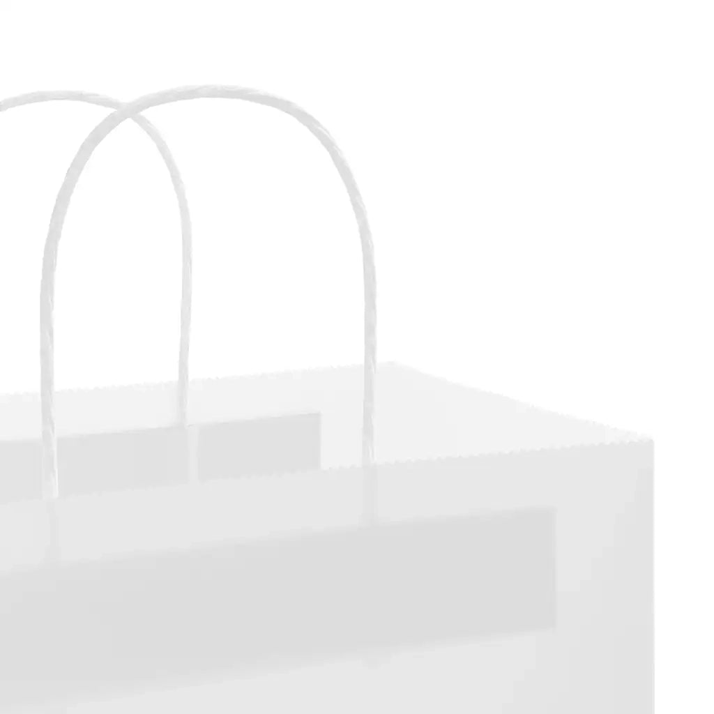 Sacchetti di Carta 250 pz con Manici Bianchi 32x12x42 cm CFW1771794