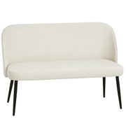 Divano 2 posti ¨C Minimal ¨C Tessuto beige, metallo e legno
