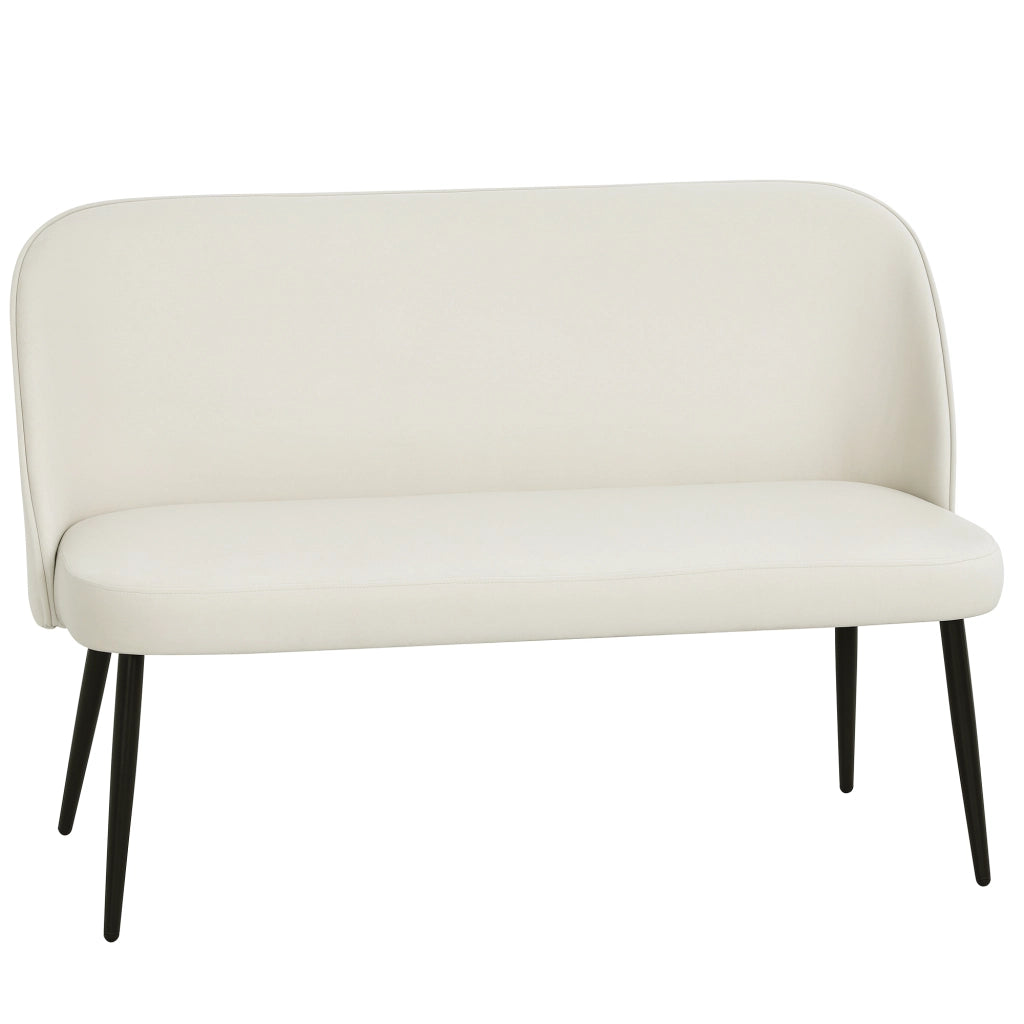 Divano 2 posti ¨C Minimal ¨C Tessuto beige, metallo e legno