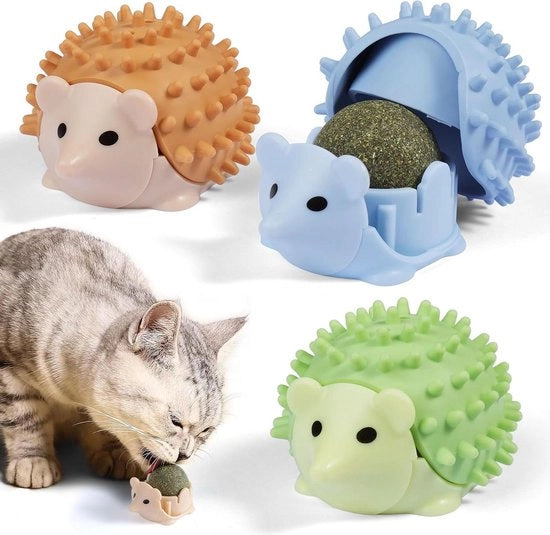 Palline di nepita per gatti - Giocattolo per gatti con rotazione (3 pezzi)