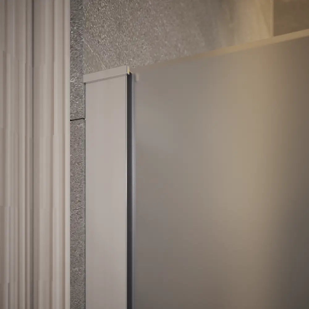 Doccia walk-in 90cm vetro temperato anticalcare 10mm opaco profili cromati | Naxos