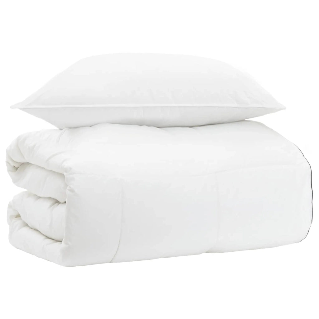 Set di Piumoni Bianco 137 x 200 cm Cotone, Bambù, Poliestere 3438113