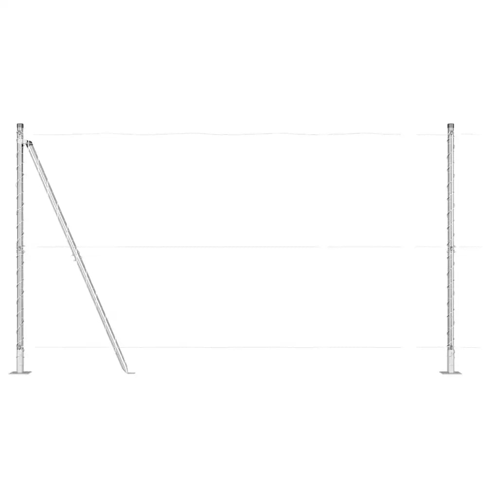Palo della recinzione 52 pcs Grigio 3,2 x 3,2 x 130 cm