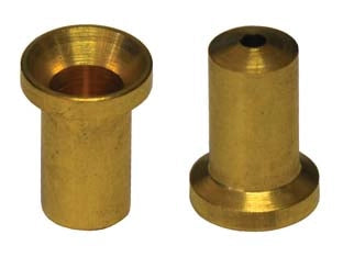 POZZETTI IN OTTONE PER ASTE- - ø mm.6 - 20 pezzi