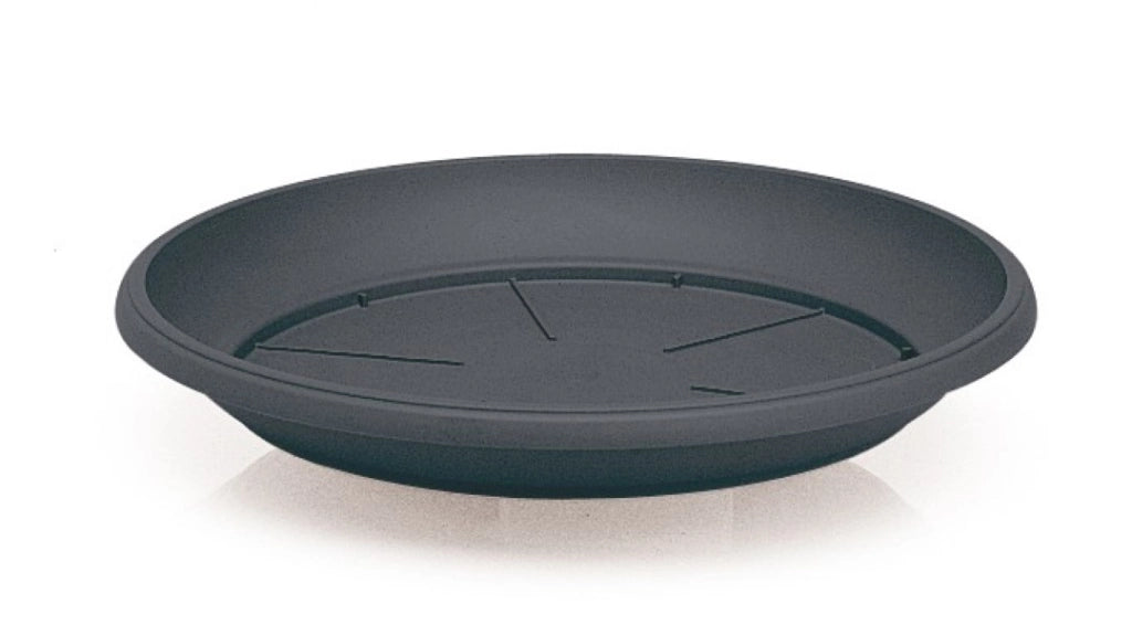 Piatto Sottovaso Similcotto Diametro 55 Cm Antracite Set 5 Pezzi - Arca