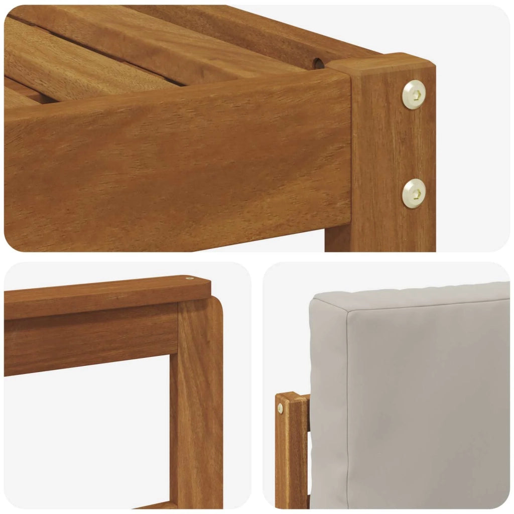 Set divano sezionale con cuscino 8 pcs Grigio Naturale e Chiaro 3375276