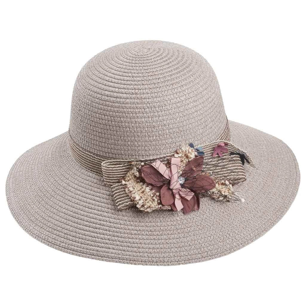 Cappello grigio con elegante decorazione 58