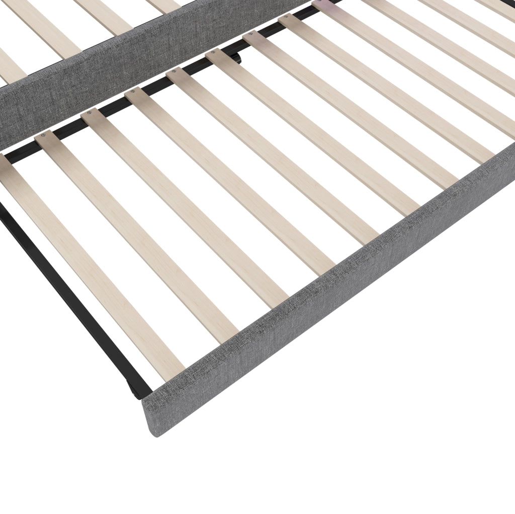 Letto daybed multifunzione 90x200 cm con letto estraibile; USB Type C; LED; grigio