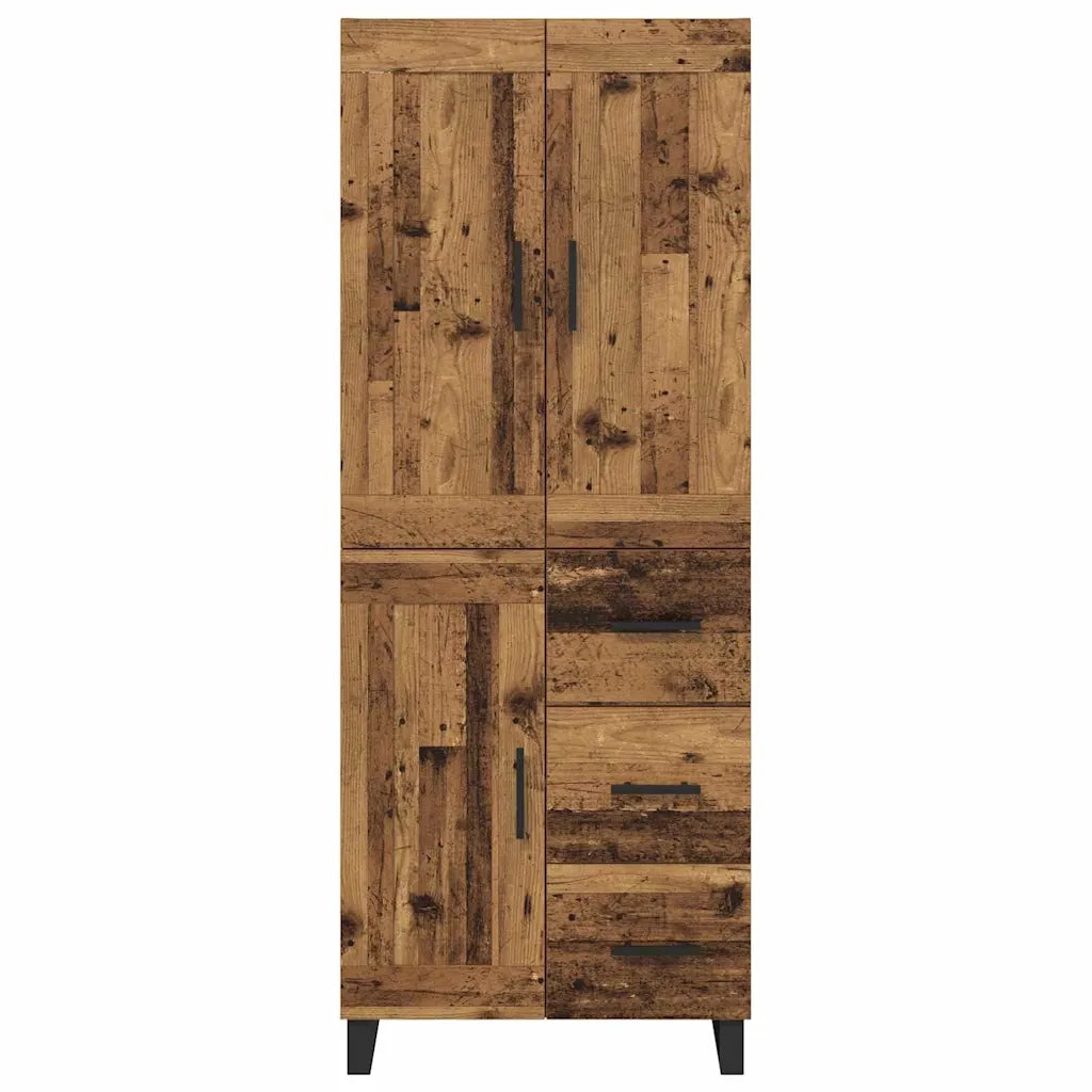 Credenza | Madia | Buffet da pranzo | Armadio da pranzo Legno vecchio 69,5 x 34 x 180 cm Legno multistrato