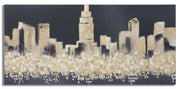 Dipinto su Tela Oroen City 150x3,8x70 cm in Legno di Pino e Canvas Multicolor